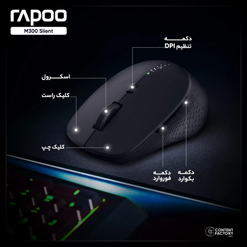 ماوس بی سیم رپو مدل M300 Silent - Image 6